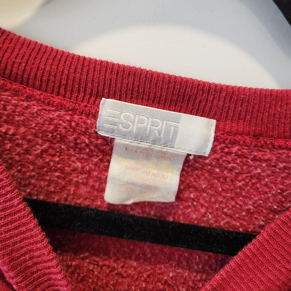 ESPRIT Maroon Logo Pullover Sweatshirt - Picture 4 of 4